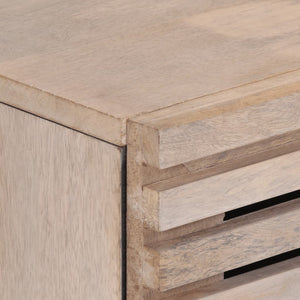 vidaXL Sideboard White 60x34x75 cm Solid Mango Wood
