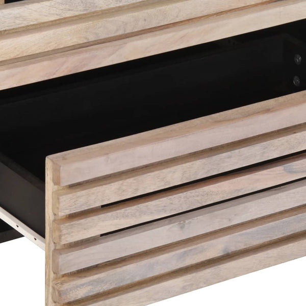vidaXL Sideboard White 60x34x75 cm Solid Mango Wood