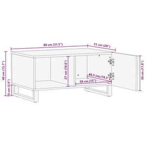 vidaXL Coffee Table Brown 80x51x40 cm Solid Mango Wood