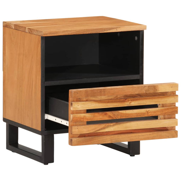 vidaXL Bedside Table 40x34x46 cm Solid Acacia Wood