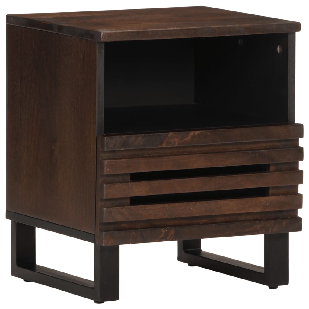 vidaXL Bedside Cabinet 40x34x46 cm Solid Mango Wood