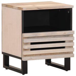 vidaXL Bedside Table 40x34x46 cm Bleached Solid Mango Wood