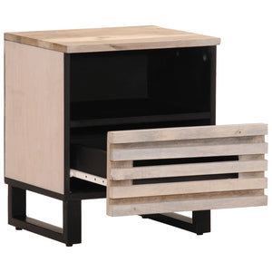 vidaXL Bedside Table 40x34x46 cm Bleached Solid Mango Wood