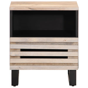 vidaXL Bedside Table 40x34x46 cm Bleached Solid Mango Wood