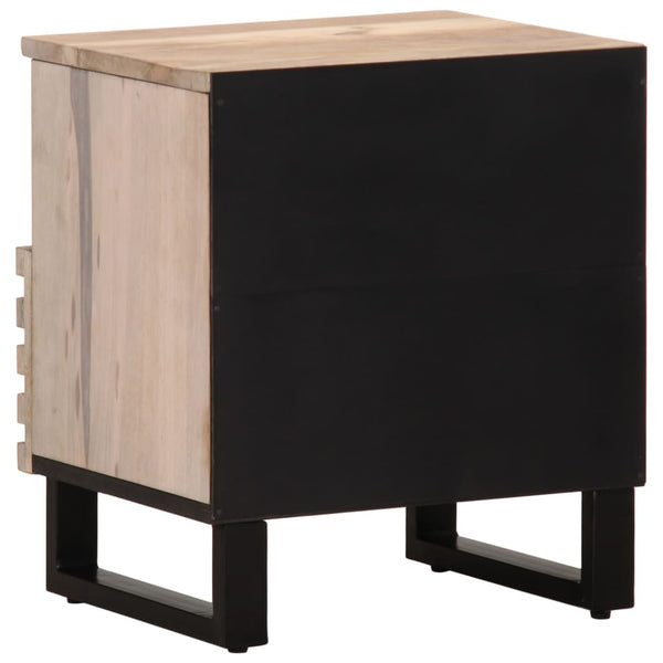 vidaXL Bedside Table 40x34x46 cm Bleached Solid Mango Wood
