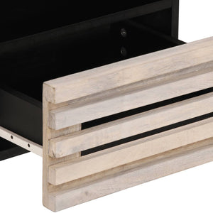 vidaXL Bedside Table 40x34x46 cm Bleached Solid Mango Wood
