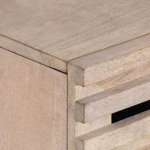 vidaXL Nightstand White 50x34x60 cm Solid Mango Wood
