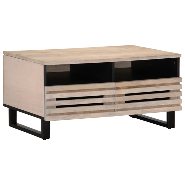 vidaXL Coffee Table 80x55x40 cm Rough Solid Mango Wood