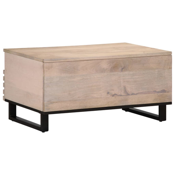 vidaXL Coffee Table 80x55x40 cm Rough Solid Mango Wood