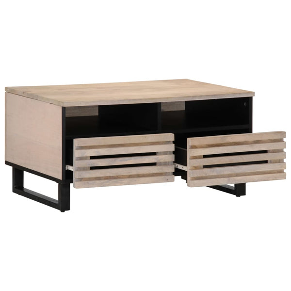 vidaXL Coffee Table 80x55x40 cm Rough Solid Mango Wood