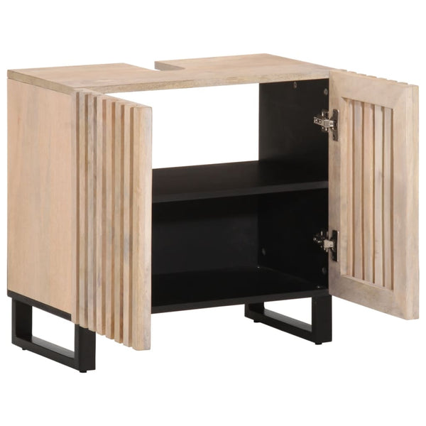 vidaXL Bathroom Sink Cabinet 62x34x58 cm Solid Mango Wood