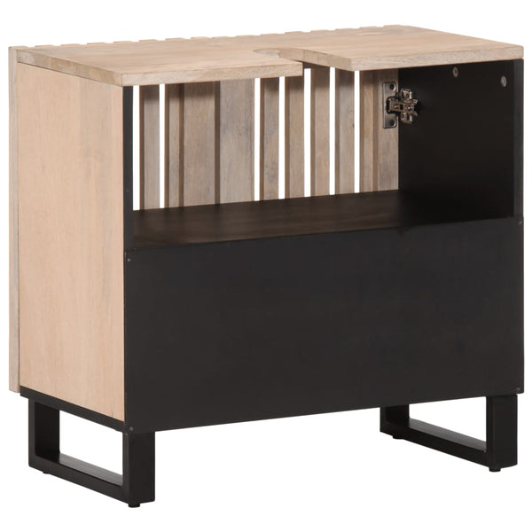 vidaXL Bathroom Sink Cabinet 62x34x58 cm Solid Mango Wood