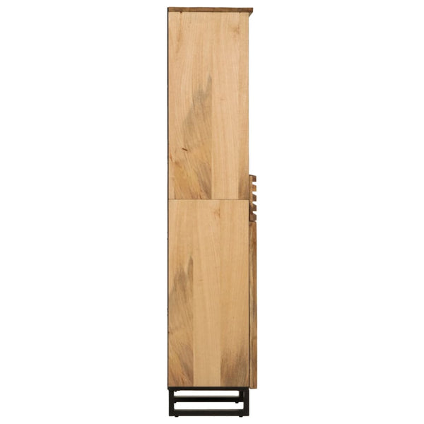 vidaXL Sideboard 38x34x160 cm Rough Solid Mango Wood