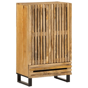 vidaXL Highboard 60x34x100 cm Rough Solid Mango Wood
