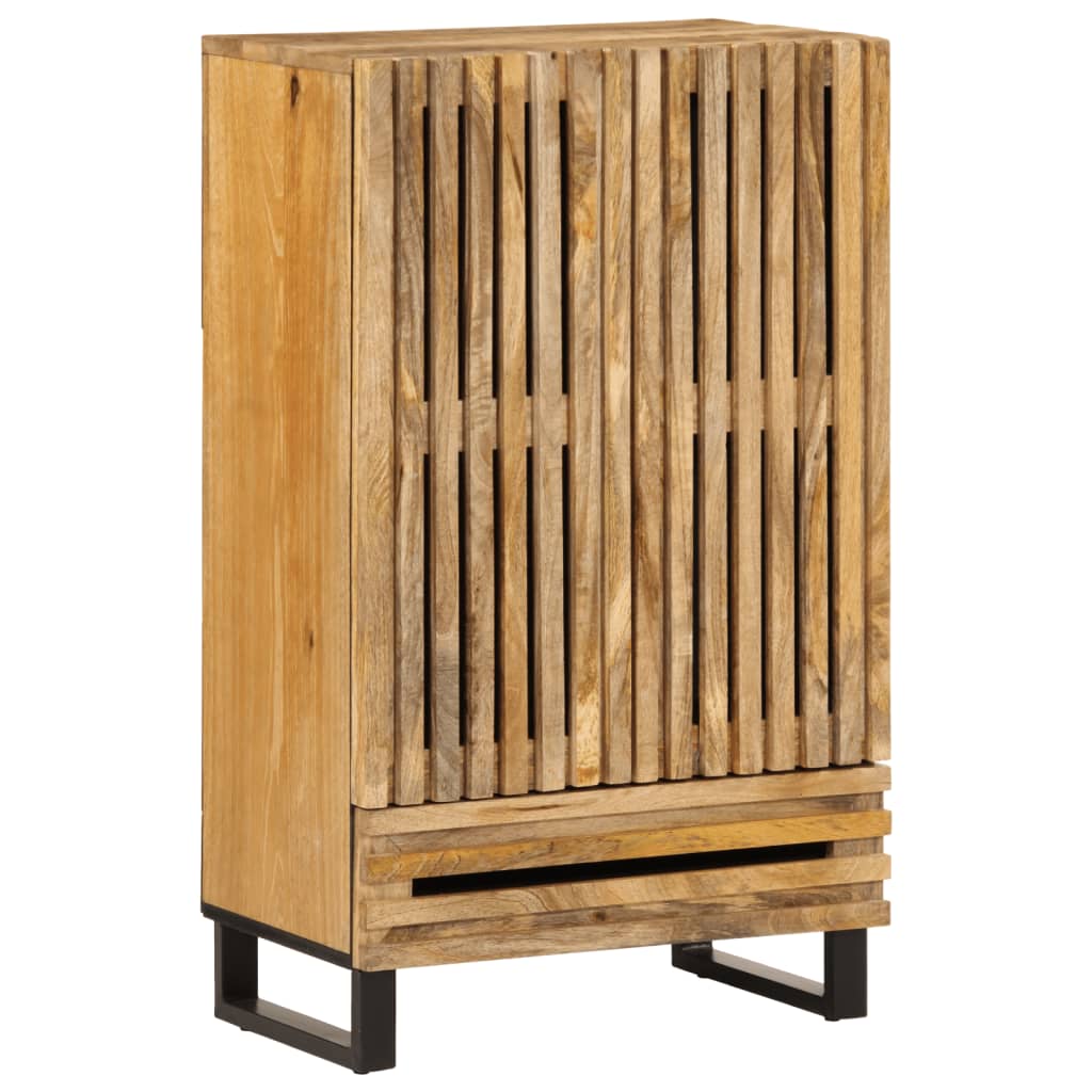 vidaXL Highboard 60x34x100 cm Rough Solid Mango Wood