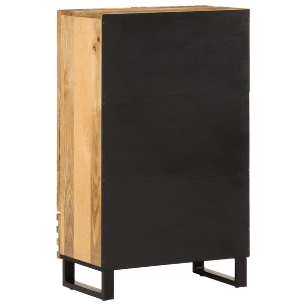 vidaXL Highboard 60x34x100 cm Rough Solid Mango Wood