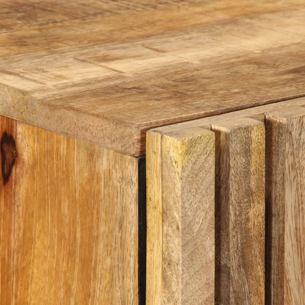 vidaXL Highboard 60x34x100 cm Rough Solid Mango Wood