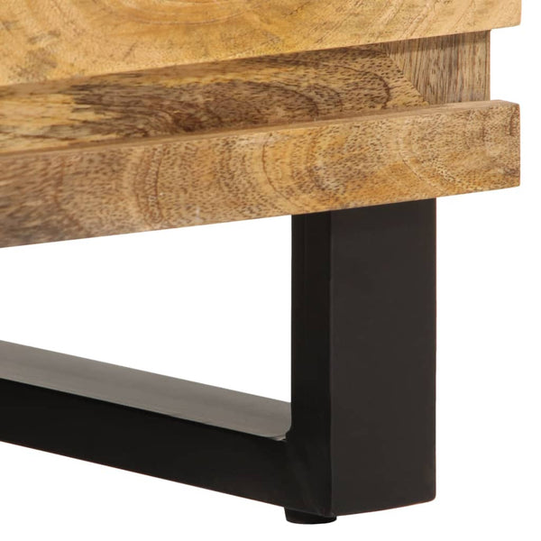 vidaXL Highboard 60x34x100 cm Rough Solid Mango Wood