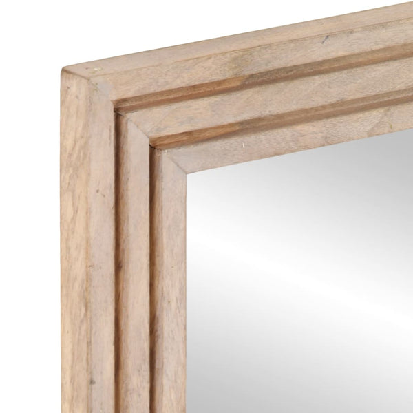 vidaXL Bathroom Mirror 50x70 cm Solid Mango Wood and Glass