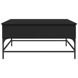 vidaXL Coffee Table Black 95x95x45 cm Engineered Wood and Metal