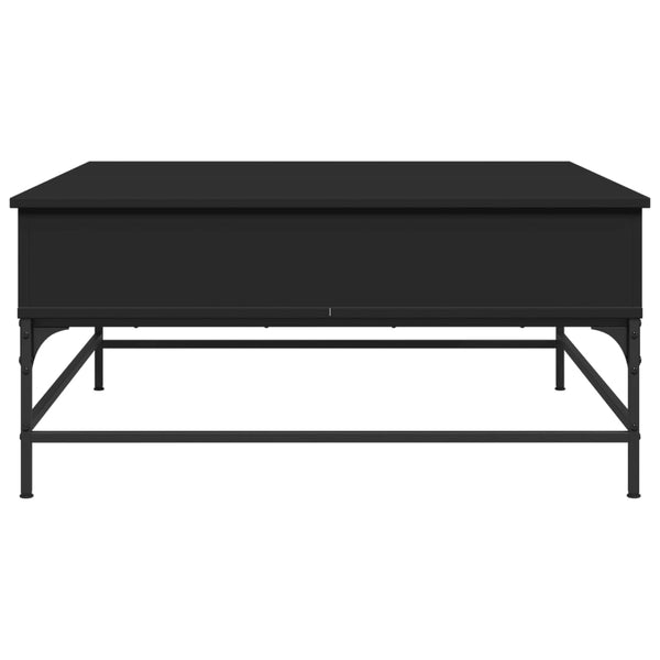 vidaXL Coffee Table Black 95x95x45 cm Engineered Wood and Metal