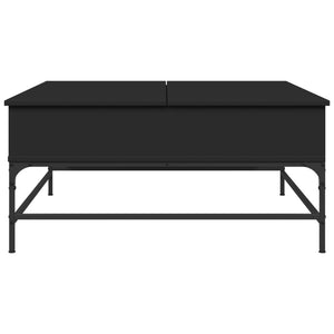 vidaXL Coffee Table Black 95x95x45 cm Engineered Wood and Metal