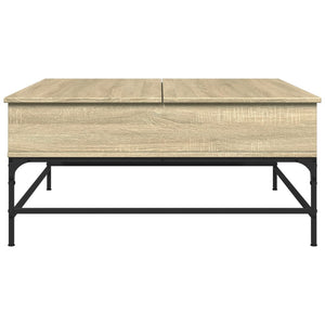 vidaXL Coffee Table Sonoma Oak 95x95x45 cm Engineered Wood and Metal