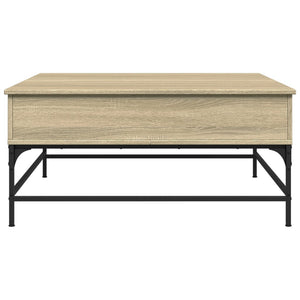 vidaXL Coffee Table Sonoma Oak 95x95x45 cm Engineered Wood and Metal