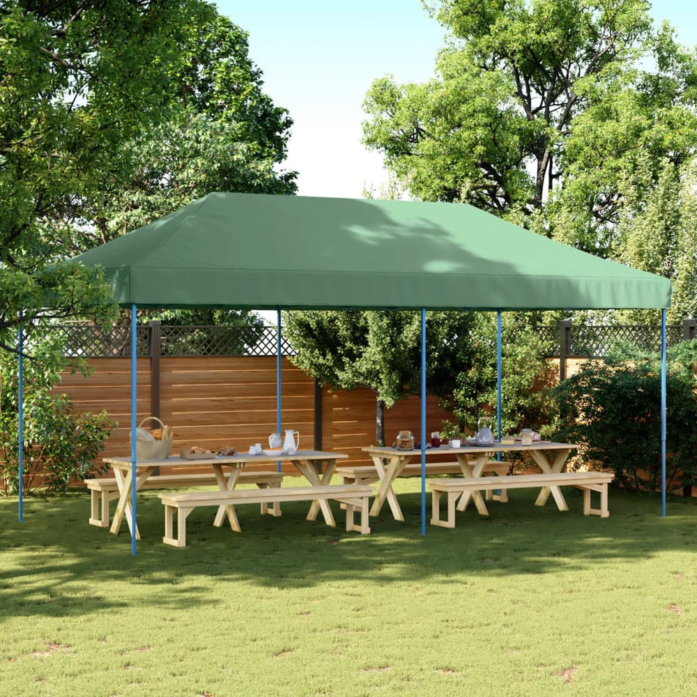 vidaXL Party Tent Foldable Pop-Up Green 580x292x315 cm