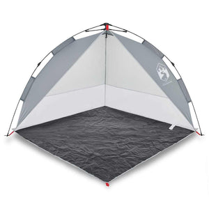 vidaXL Pop-up Beach Tent Grey Waterproof