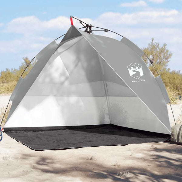 vidaXL Pop-up Beach Tent Grey Waterproof