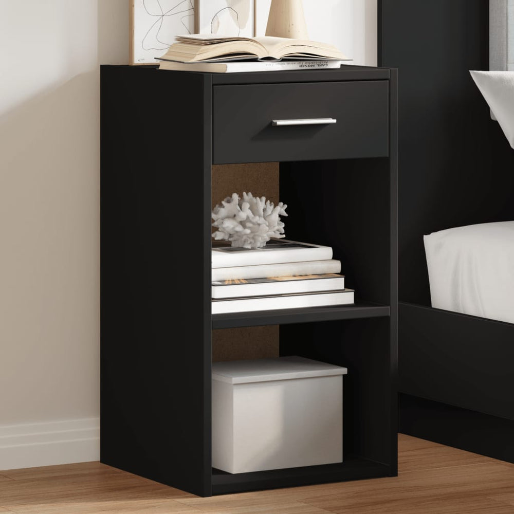 vidaXL Nightstands 2 pcs. Black 35x34x65 cm Engineered Wood