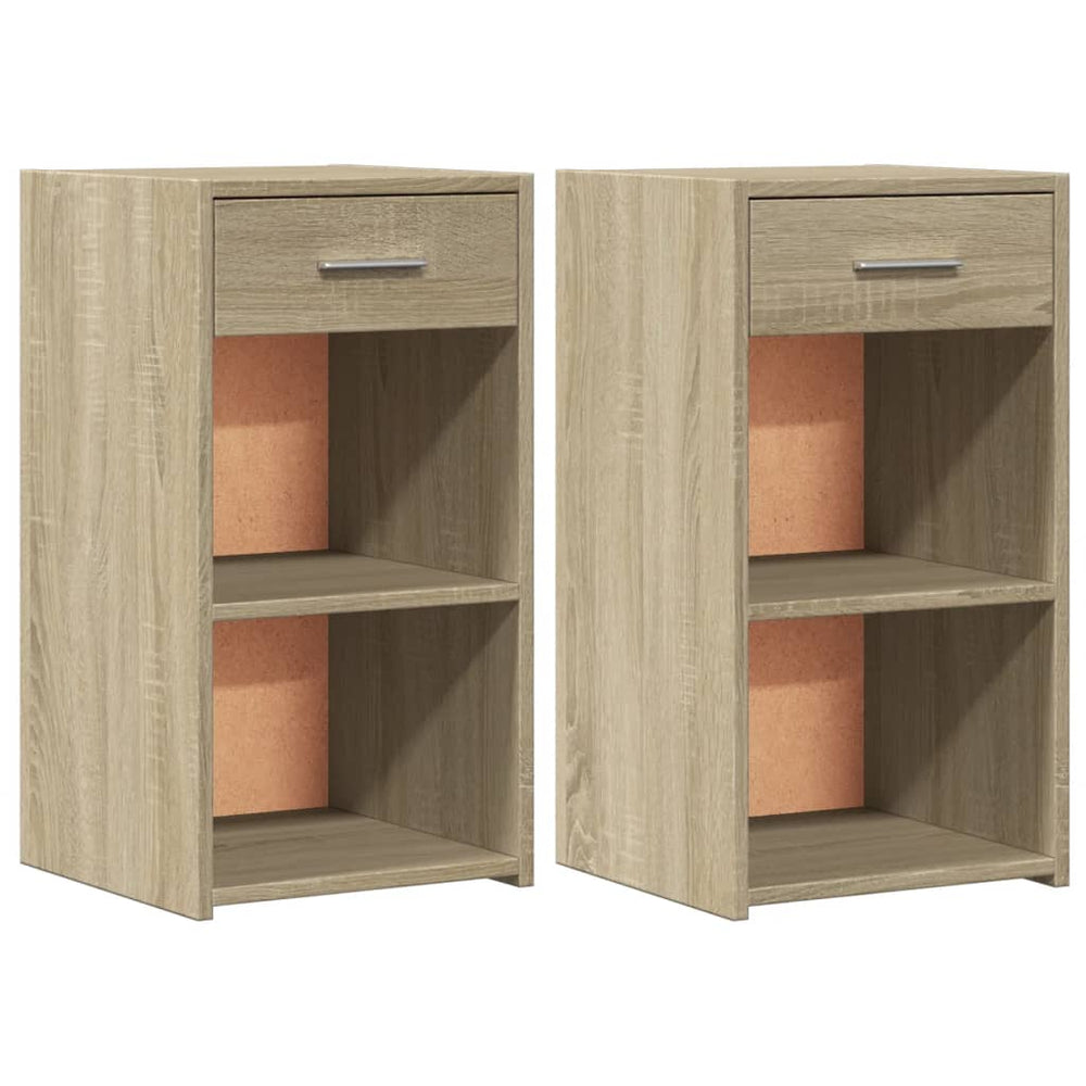 vidaXL Nightstands 2 pcs Sonoma Oak 35x34x65 cm Engineered Wood