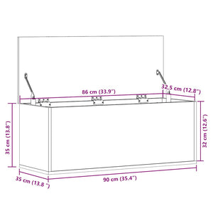 Truhe Braun Eichenoptik 90 cm