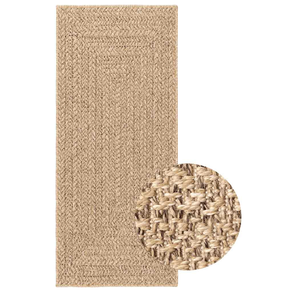 vidaXL ZIZUR Rug 80x200 cm Jute Look Indoor and Outdoor