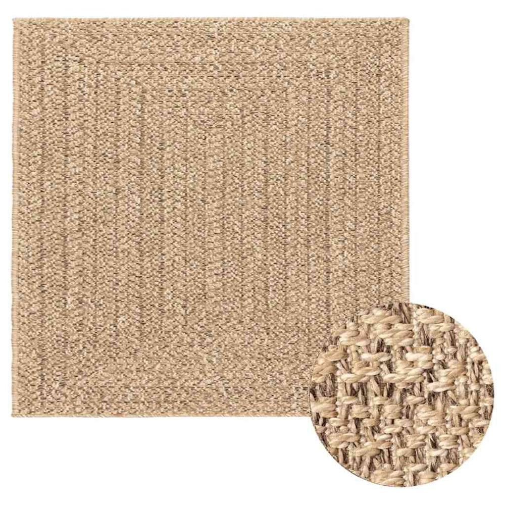vidaXL Rug ZIZUR 240x240 cm Jute-Look Indoor and Outdoor