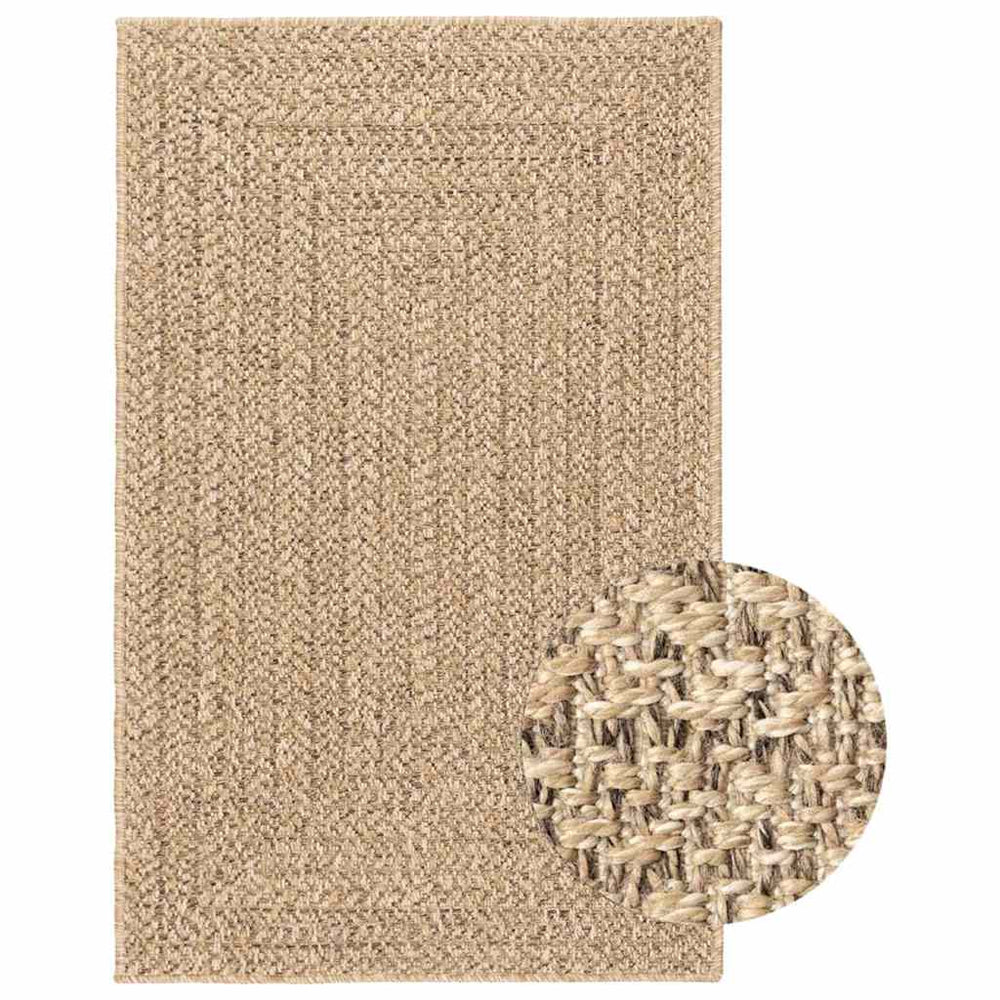 vidaXL ZIZUR Rug 240x340 cm Jute Look Indoor and Outdoor