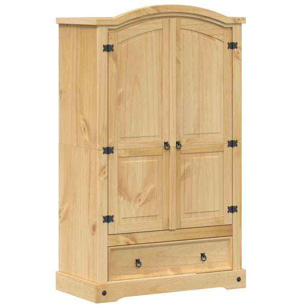 vidaXL Wardrobe "Corona" 101x52x170 cm Solid Pine Wood