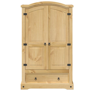 vidaXL Wardrobe "Corona" 101x52x170 cm Solid Pine Wood