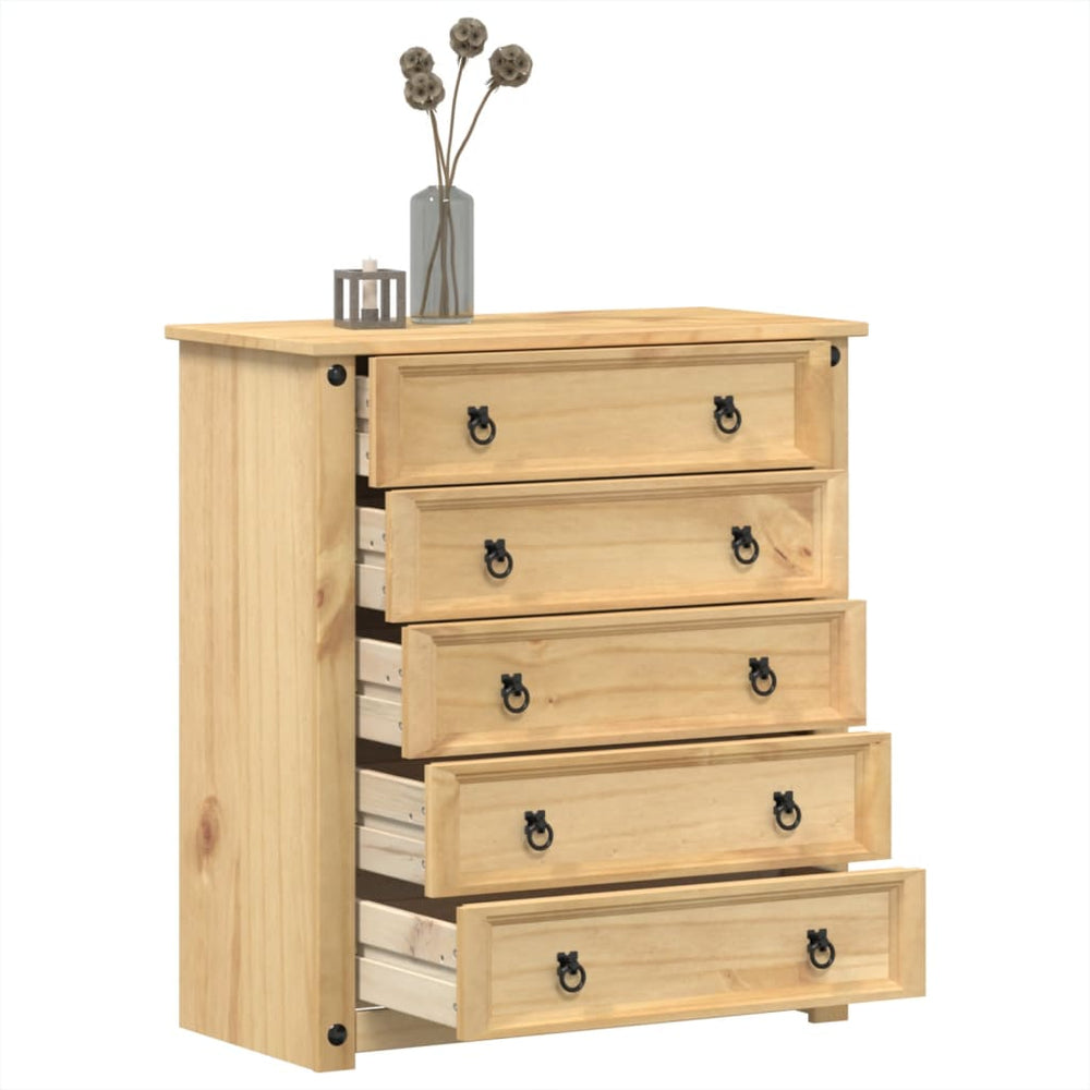 Kiefer Massivholz Kommode Corona, 80cm