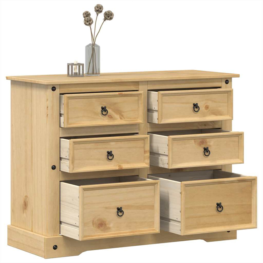 Massivholz Kommode Corona Kiefer 112cm