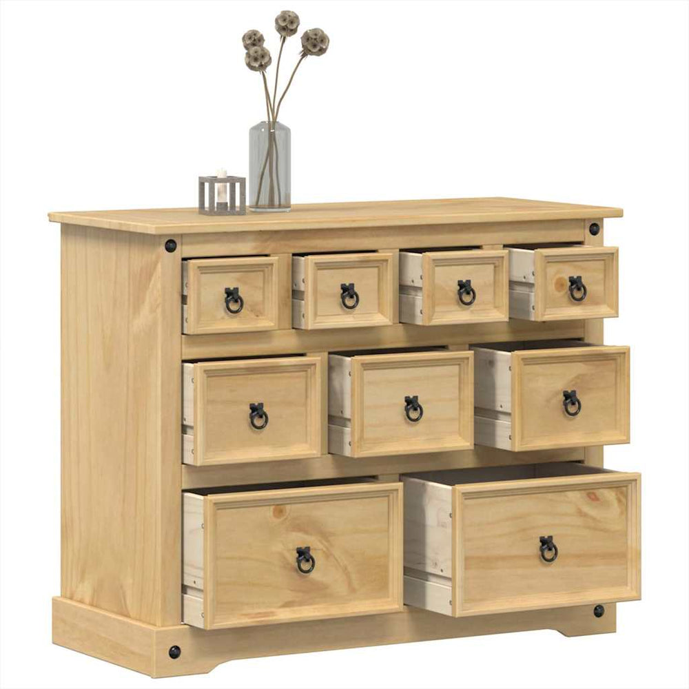 Massivholz Kiefer Kommode, 101 cm