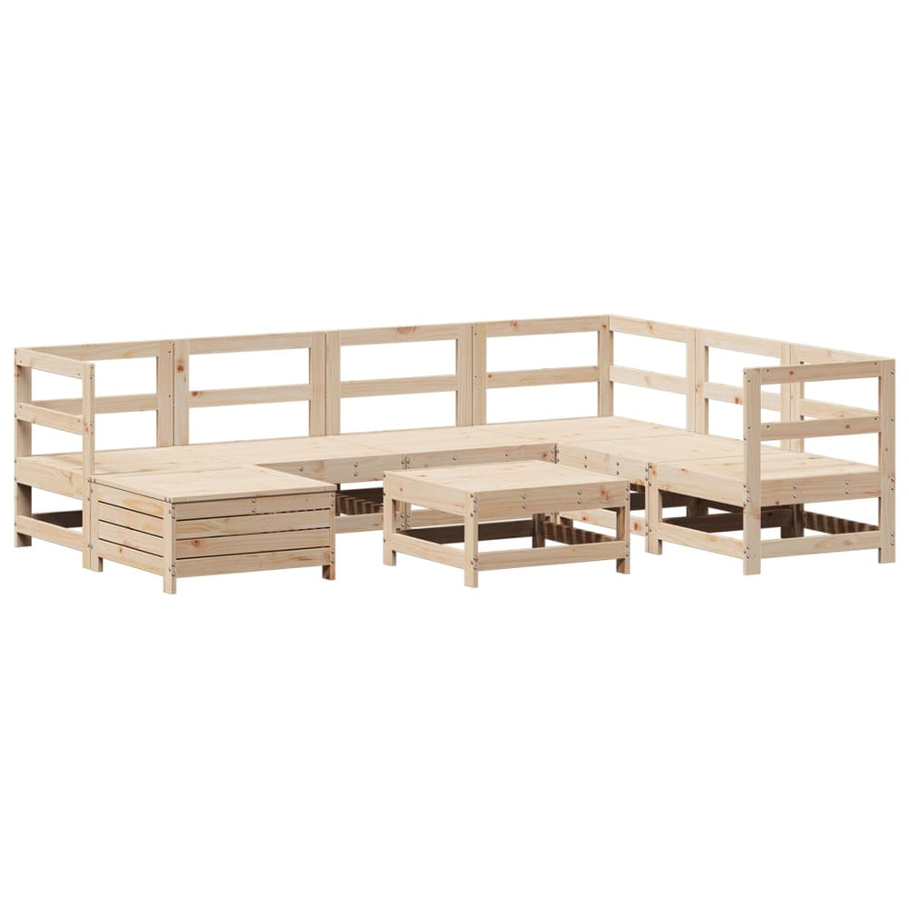 vidaXL 8-piece Garden Sofa Set Solid Pine Wood