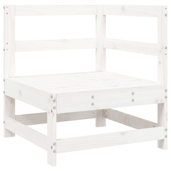 vidaXL 8-piece Garden Sofa Set White Solid Pine Wood