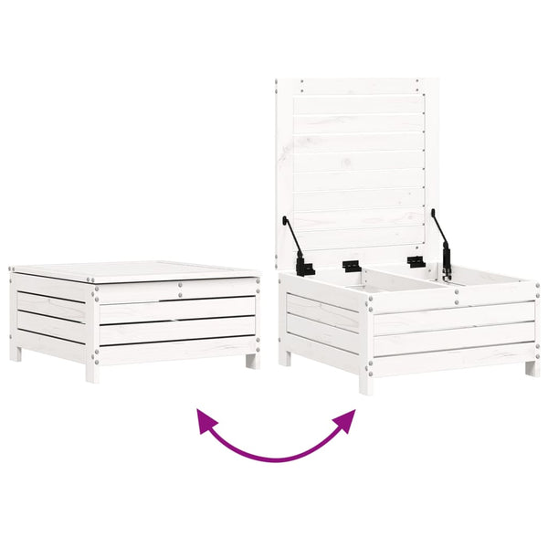 vidaXL 8-piece Garden Sofa Set White Solid Pine Wood