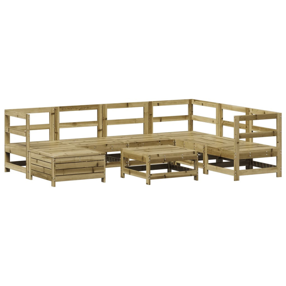 vidaXL 8-Piece Impregnated Pine Wood Garden Sofa Set