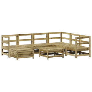 vidaXL 8-Piece Impregnated Pine Wood Garden Sofa Set