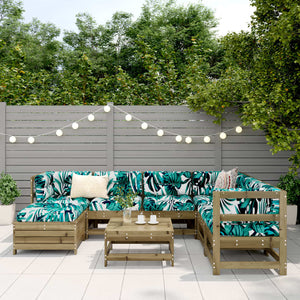 vidaXL 8-Piece Impregnated Pine Wood Garden Sofa Set