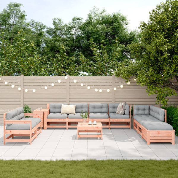 vidaXL 11-Piece Solid Douglas Fir Garden Sofa Set