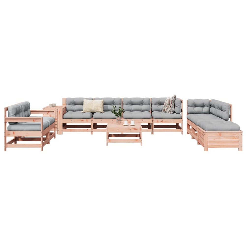 vidaXL 11-Piece Solid Douglas Fir Garden Sofa Set